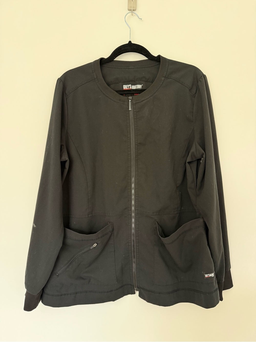 Grey's Anatomy Women's Black Zip Front Utility Jacket